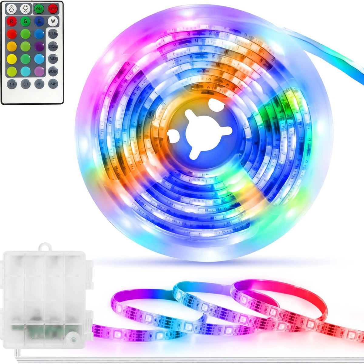 echosari RGB Battery LED Strip Lights