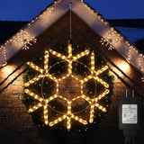echosari 24-inch LED Christmas Snowflake Window Lights