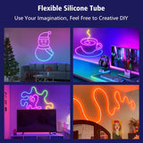 echosari 16.4ft RGB IC Smart Neon Rope Light