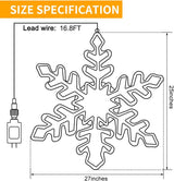echosari 27" Christmas Big Snowflake Lights(Cool White)