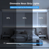 echosari 33Ft LED Neon Rope Lights(Cool White)
