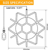 echosari 24-inch LED Christmas Snowflake Window Lights