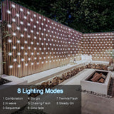 echosari 100 LED 5Ft x 5Ft Solar Net Lights (Cool White)