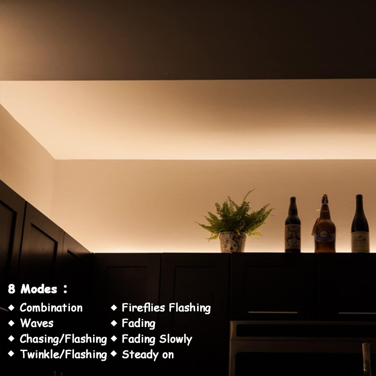 echosari 16.5ft Battery LED Strip Lights Warm White