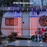 echosari Plug in American Flag Lights