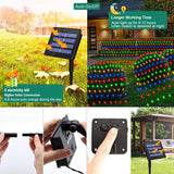 echosari  200 LED 9.8ft x 6.6ft  Solar Powered Net Lights(Multicolor)