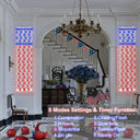 echosari Plug in American Flag Lights