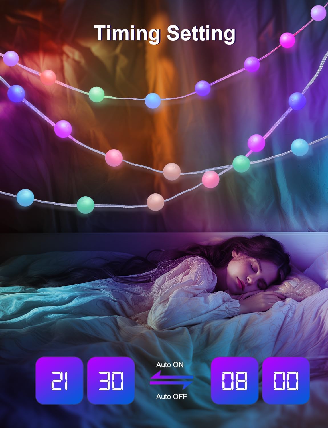 echosari Smart Globe String Lights