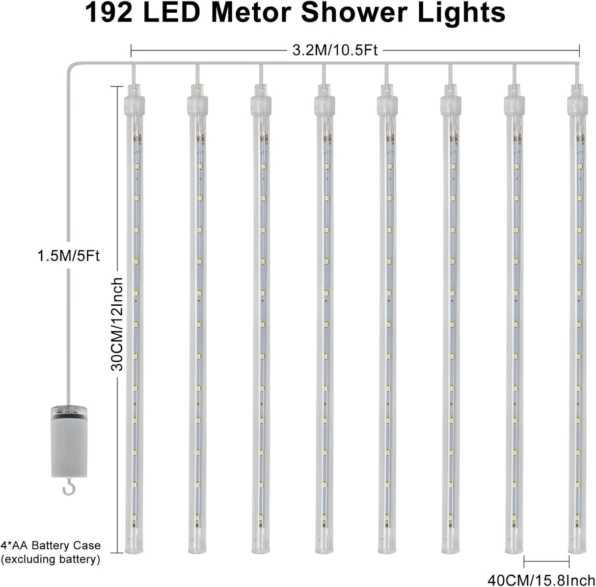 echosari Christmas Meteor Shower Lights