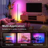 echosari Smart RGBICW LED Corner Floor Lamp