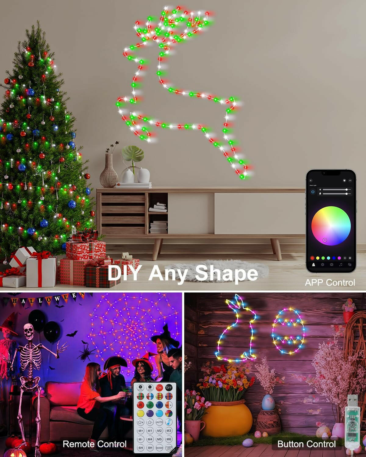 echosari Smart WiFi Fairy Lights