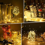 echosari 4 Pack Fairy Lights Battery Operated(Warm White)
