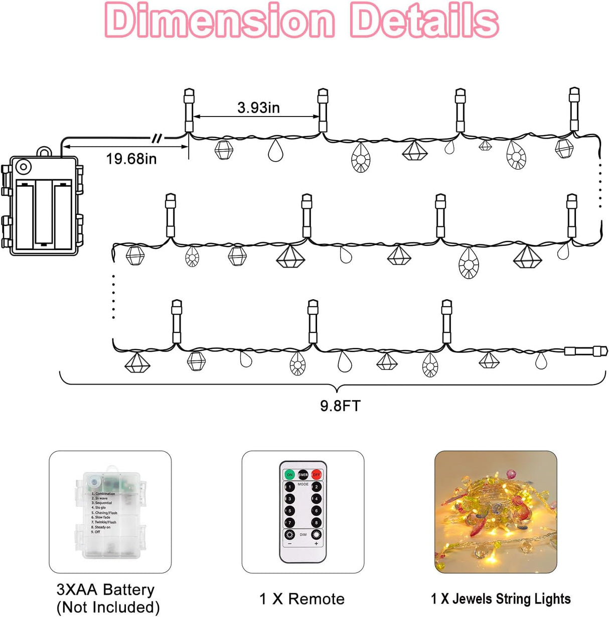 echosari Battery Operated Fairy String Lights