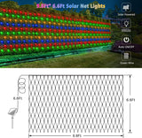 echosari  200 LED 9.8ft x 6.6ft  Solar Powered Net Lights(Multicolor)