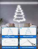 echosari Cool White Neon Rope Lights