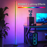 echosari Smart RGBICW LED Corner Floor Lamp