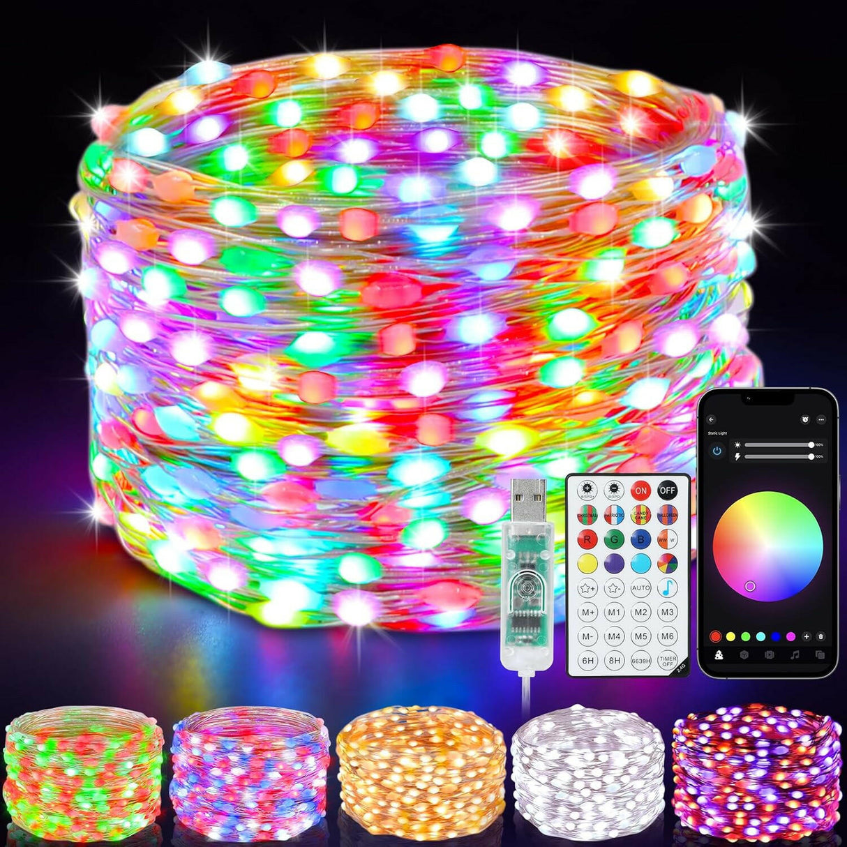 echosari Smart WiFi Fairy Lights