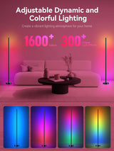 echosari Smart RGBICW LED Corner Floor Lamp