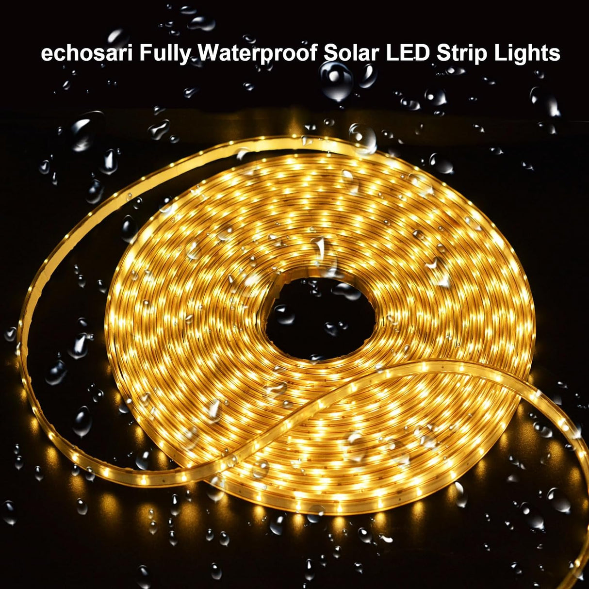echosari Solar Strip Lights Outdoor
